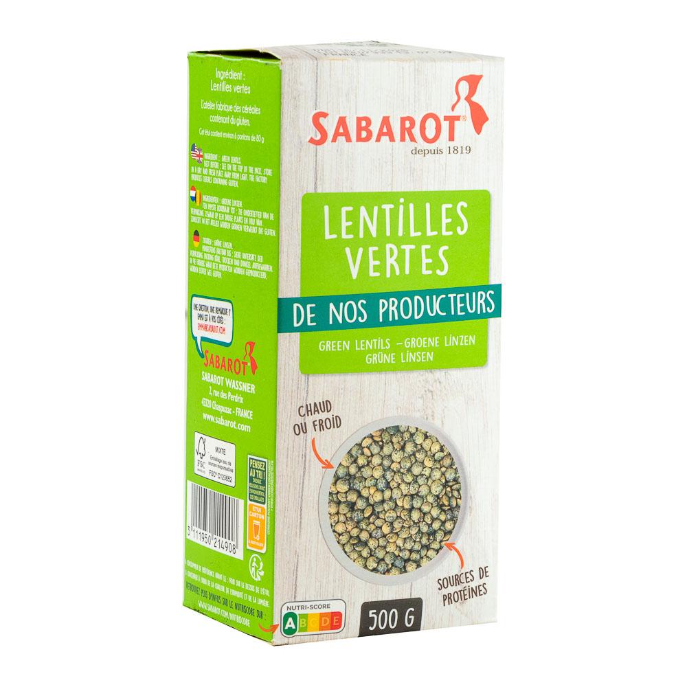 Lentilha Verde Sabarot 500g