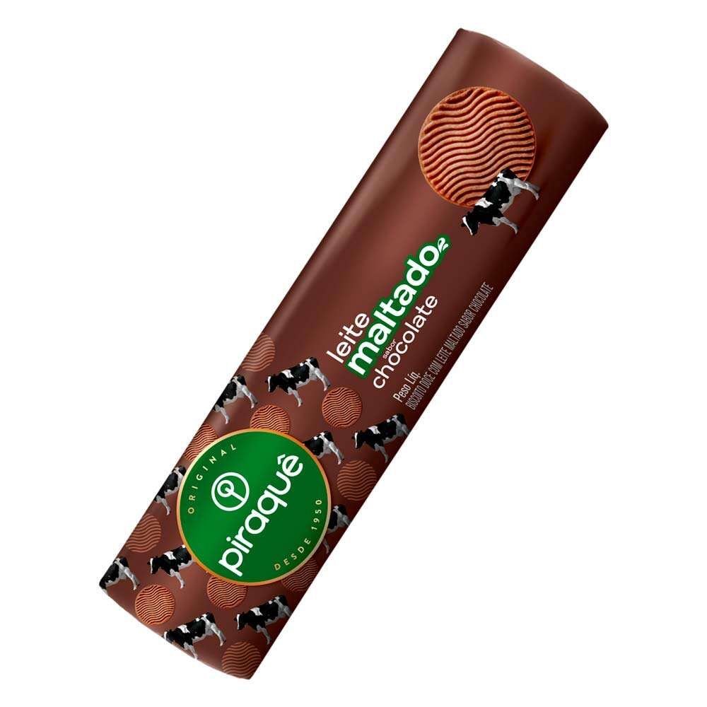 Biscoito Leite Maltado Chocolate Piraquê 132g