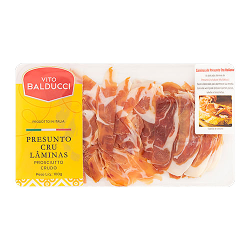 Presunto Cru em Lâmina Vito Balducci 100g