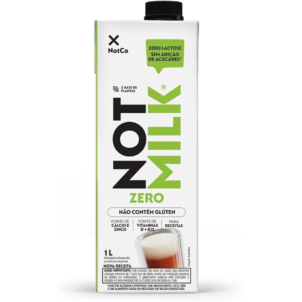 Milk from White様 Bebida Vegetal Zero Adição de Açúcar Not Milk 1l | Emporio Varanda