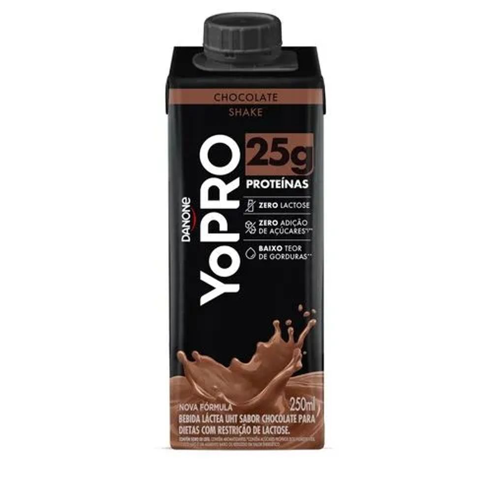 Bebida Láctea UHT Sabor Chocolate Yopro 25g Danone 250ml | Emporio Varanda