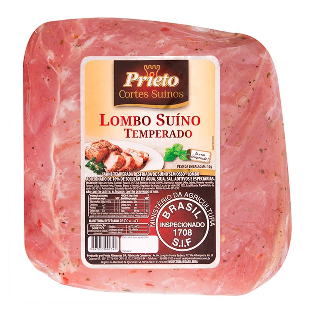 Lombo Suino Temperado Prieto kg